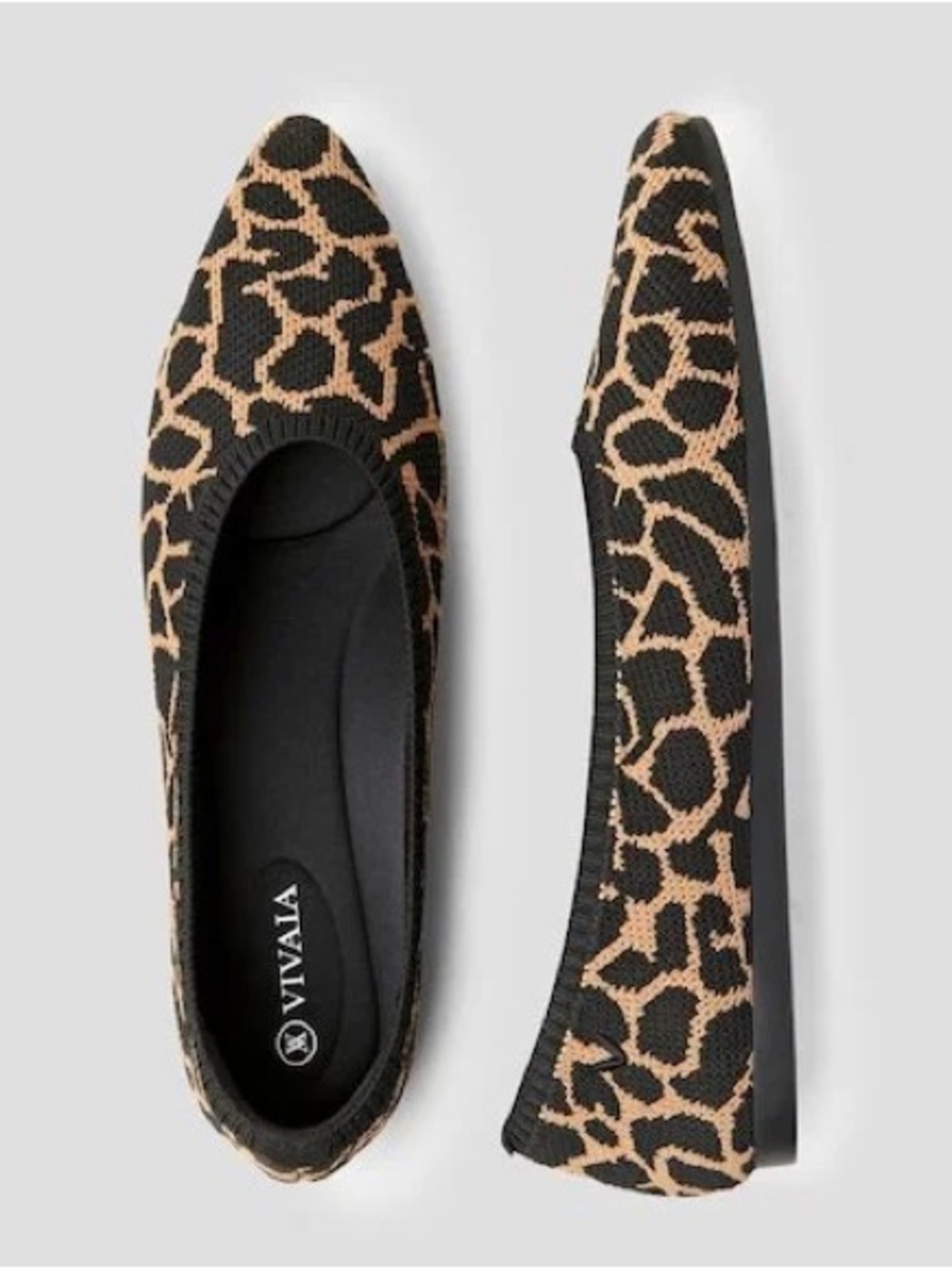 Vivaia Aria 5° Pointed Toe Bow Flats | Print